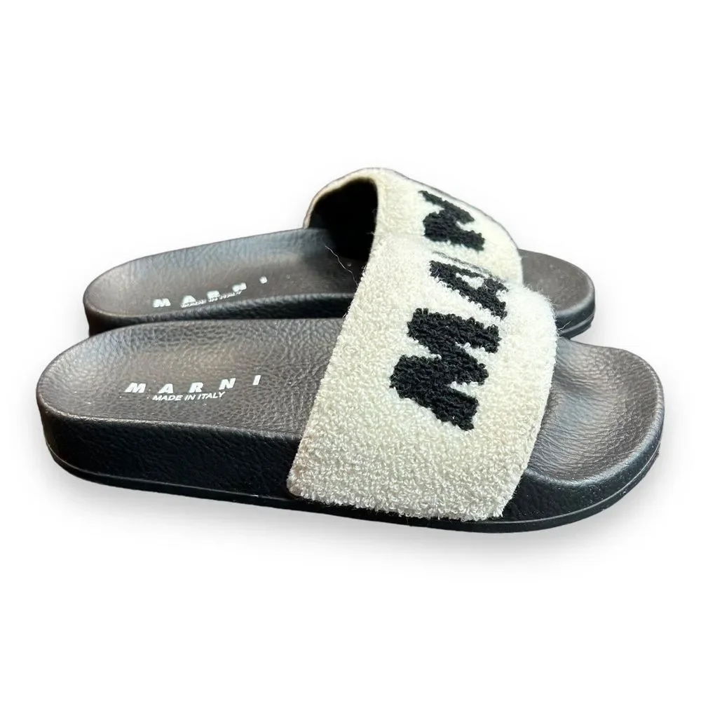MARNI LOGO DETAIL‎ SLIDES SANDALS SIZE 31/32